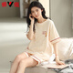 El pijama de verano de alta gama de Yalu para mujeres en el verano, los pantalones cortos de algodón puro para mujeres se pueden usar fuera del nuevo juego de ropa para el hogar de algodón de año nuevo 9854 marca pura algodón M 80-100Jin [Jin iguala 0.5 kg]