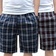
Summer pajamas, five-point shorts, men's plaid loose and breathable home style, old man's shorts, thin underwear, outdoor style, random style [one set], single size [115Jin[Jin equals 0.5 kg]-175Jin[Jin equals 0.5 kg]]