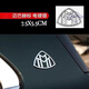 【店长】适用于奔驰新S级迈巴赫S450S560S680车标改装升级侧标金 7.5*5.5CM-银色 2个