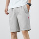 Tommybull Amerikaner Tommy Tommy Männerarbeitshose Sommer Neue Pure Cotton Lose gerade Mode Casual Beachhose YBF9224 Khaki L 100-120jin [Jin ist 0,5 kg]