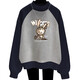 
GTYUWVG half turtleneck sweatshirt for women's autumn clothes new loose European style contrasting color raglan plus velvet thickened rabbit top coat 6227 flower gray blue half turtleneck raglan sleeves plus S 80-100Jin [Jin equals 0.5 kg]