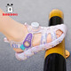 BOBDOG BOBDOG children's shoes, boys' sandals, soft soles, medium and large children's sports sandals, girls' shoes, trendy XFK229 pink and purple 35, inner length 22.5cm