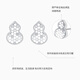 Chao Acer Boya Hulu Fulu platinum earrings for women PT950 mirror flash earrings gift, priced at 300 yuan, 2.05g, one pair (free silicone ear plugs)