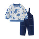 Minibala overalls for boys and girls, comfortable, eco-friendly, cute and dinosaur-shaped, two-piece overalls set