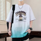 COLORFUL GEMS trendy short-sleeved T-shirt for boys 1215-year-old teenager handsome summer top 6169 meters white (single short-sleeved) quality warranty M 80-95Jin [Jin equals 0.5 kg]