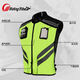 Motorcycle riding clothing men's summer reflective clothing vest printed bicycle vest team uniform motorcycle travel uniform JK-34 green (with back protector-printed image) 5XL