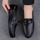 
Red Dragonfly official website official ship store flagship bean dou shoes genuine leather men casual leather shoes men lazy shoes Korean style foot cover shoes 9905 punched black 38