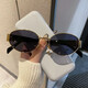 Gafas de sol de marco redondo europeo Mujeres de gafas de moda de alta gama Mujeres Conducción de protección solar Gafas de sol de gafas de sol de moda 2180 Gold Frame Té Hoja