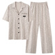 Langsha [7A Antibactérien] Pyjama en coton pur pyjamas Men d'été mince à manches courtes à manches