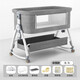 Cuna Cuna removible Portable Baby Cradle Cama Multifunción Multifunción BB Bed Niños recién nacidos Conjunto de lecho grande Morandi Powder + Configuración de fábrica Modelo básico