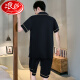 Langsha Pyjamas Herren Sommer Dünne Ice Seide Kurzärärmige Teenager können Männer für Männer 2025 New Home Clothing Set 12532 [Yunduo Cotton Crepe] 2xl empfohlene Größe 180 und Gewicht 150-1 tragen