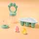 Infants and toddlers chewing teeth training teether meat puree fruit baby food supplement baby chewing ice tray set blue cat claw chewing music + food ice tray 1 pack