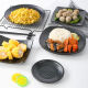 Placa de vajilla de metamina Catering Snack Plate Barbacoa Barbacoa Potes de marihuana caliente Platos fríos Arroz frito Placa negra Placa de plástico LJP1098 Media caja 36 Piezas