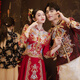 枝己情侣秀禾服2025新款中式婚纱新娘敬酒服嫁衣结婚礼服出阁服 HF045(仅女装) M