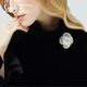 She s Qianzi hand-embroidered flower brooch niche design corsage pin birthday gift for girlfriend