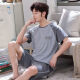 Pajama de pijamas para hombres de la película de limón para algodón de verano para hombres ropa casual de niños de manga corta para niños de verano de mediana edad de mediana edad, set de talla grande y talla grande 9928 [H set de shorts de manga corta para hombres] l [sugerido 100-130 Jin [Jin equivale a 0.5 kg]]