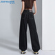 Jeanswest Jeans (Jeanswest) Summer Summer Sumitar de verano Femenino Diseño Slim Diseño Slim pantalones de patas anchas Blue oscuro Xs