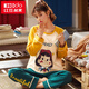 Pyjamas roter Bean (Hodo) für Frauen im Frühjahr und Herbst Pure Cotton Long Sleeve Cute Princess Style Koreaner Anzug für Frauen können Sommer-, Herbst- und Winter-Heimkleidung Khaki_GXT9928 M (Empfohlen 75-95jin [Jin gleich 0,5 kg]))