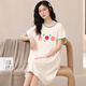 Lexi Beiluo cotton short-sleeved nightgown ladies summer home furnishing Developer cartoon set H702 180 170(XL)