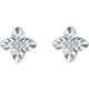 Saturday Fortune PT950 platinum earrings for women, platinum four-leaf clover, birthday gift for girlfriend B0921637, one pair, about 2.08g