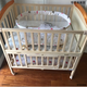 Goodbaby (gb) MC306 crib, solid wood (comes with cradle + mosquito net), splicable large bed, left in stock, can sit and lie down, MC306