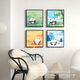 
Panda Flower Diy Filling Coloring Hand-painted Doodle Cartoon Acrylic Oil Painting Decorative Painting Hy3888 50*50cm Thick solid wood inner frame + decorative outer frame