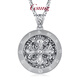 GsunG platinum round pendant men's platinum ring PT950 pendant rotating cross pendant versatile women's sweater chain PT950 pendant about 24 grams pre-order