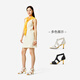 Jiuxi (Nine West)/Jiuxi Fish Mouth High Heel Sandals for Women 2025 Summer New Knitted Sandals White 34