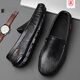 
Belle-Ta series brand broken code Spring and Autumn new men's beanie shoes men's genuine leather soft sole wedding shoes 9901 black (hollow) 39