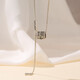 Quamer925 Sterling Silber Retro -Wohlstand Reinkarnation Halskette für Frauen leichte Luxus Nischen -Schlüsselbeinkette Thai Silber INS Temperament Sweater Kette Caiyuanguong Halskette Lieferung Samtbox + Geschenktasche