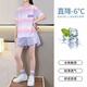 小猪彼特女童夏季运动套装2025新款儿童速干衣冰丝短裤夏装大童短袖训练服 9852短袖18519紫色 运动套装无鞋 120 cm