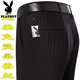 Playboy high-end mulberry silk drooping anti-wrinkle men's trousers in summer thin middle-aged high-waist loose straight-leg professional pants T9906 blue-gray fine thin 42 waist circumference 3 feet 1
