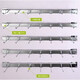Support de support de chapeau de chapeaux muraux de crochet de crochet de placement de serrage de chapeau de chapeau de chapeau de construction chapelet atelier mur suspendu Q1SN9854 noir de 50 cm de long avec 4 crochets (épais 4 mm)