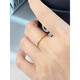 QUAMER plated 18K gold ancient style ring for women, fashionable and personalized plain ring 1mm thin ring Internet celebrity fashion exquisite and simple 1mm extremely thin round ring US size 5