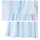 XAE luxury high-end brand short-sleeved dress for women 2025 summer new round neck embroidered vest small shawl set skirt blue L [recommended 110-120Jin [Jin equals 0.5 kg]]