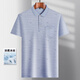 
GY Yageor Daddy Lapel Ice Silk Short Sleeve T-shirt Middle-aged Men's Casual T-shirt Middle-aged and Elderly Thin POLO Shirt Ice Silk-9923 Blue Real Pocket M 48/165