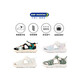 Dr. Jiang's summer casual toe-cap sandals for boys and girls, simple and breathable Velcro children's sandals for middle and large children, green 31, foot length about 19.4-20.0