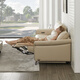 Zhihuashi First Class Zero gegen Wall 11167 Modernes Wohnzimmer Top Kuhlatten Elektrische Funktion Sofa Mondlicht weißer Vier -Personen -Sitz 314 cm - doppelte elektrische Elektro