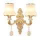
European style wall lamp bedroom bedside lamp living room TV background wall lamp aisle without wiring without wiring battery charging lamp 6629-1 power connection/warm light