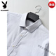 Playboy (Playboy) Chemise en coton pur pour hommes pour l'été Couleur simple et pure, la chemise à manches courtes et confortable en absorbant Sweat-Absorbing et confortable Blue Grey S 165 / 84A / 3895-105Jin [Jin est égal à 0,5 kg]