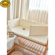 G.Duckkids Crib Surround Weichbeutel Neugeborenes Baby reines Baumwollbohnen Anti-Kollisionspuffer Weiches Beutel Kinder Baby Bett Rail blockierende Stoff Jungle Kaninchen [Höhe 28 cm] 240 cm1 Tablette