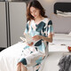 Abrazo Miss Modal Night Dress Women Manga corta Summer 2025 Nuevo vestido de pijamas Summer Mamá largo HQ3527 M