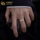 CHINA GOLD 999 Silver Lone Star Ring Men's Single Ring High-end Design Tail Ring Valentine's Day Birthday Gift for Boyfriend and Husband 999 Silver Lone Star Ring Brand Gift Box