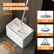 Rizhao Yushi Mop Pool Keramik Mop Poolbodenbodenmontierter im Haushaltsbecken Mop Pool Wash Mop Becken M1047 Weiß [47*33*40 cm] Einzelbecken