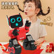 Xiaomi Youpin Robot Children's Toys Girls and Boys Intelligent Dialogue Early Church Dance Electric Remote Control Robot Interaction K10 Red Deluxe Version APP Control Deluxe Three Battery Version