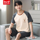 
Catman MIIOW Men's Summer Pure Cotton Shorts Shorts Youth Summer Thin Stripes Can Wear Outside Casual Home Clothing Set Pure Cotton FA#6623 L Recommended-125Jin[Jin is equal to 0.5 kg]