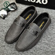 Woodpecker versátil de trabajo negro luz nueva transpirable zapatos para hombres para hombres zapatos de frijoles para hombres de alumnos de cuero suave casual d826 negro 39