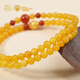 Potala Palace beeswax bracelet 925 silver six-character mantra Nanhong transfer beads amber bracelet female millet beads play birthday gift beeswax Nanhong multi-circle bracelet