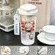 Kyodo Jingmeido Genshin Impact Peripheral Water Cup Naxida Water Cup für Mädchen mit hohem Erscheinungsbild und tragbarem Tee-zu-School-Schülern Süßes Stroh BXAO15932 Walnuss cool
