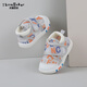 Tombeck baby toddler shoes mesh shoes spring and autumn 1-3 years old non-slip breathable mesh children's shoes gray letter 19